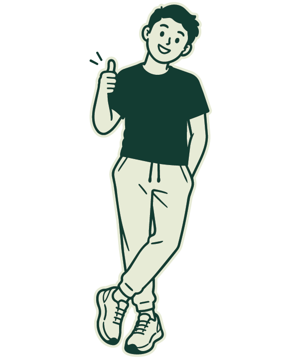 EASENTIAL mascot giving a thumbs-up